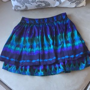 F21 multi-colored skirt (purple, blues, and green)